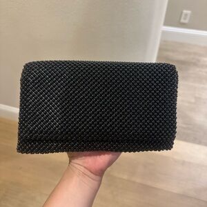 I.N.C. Elegant Black Textured Clutch